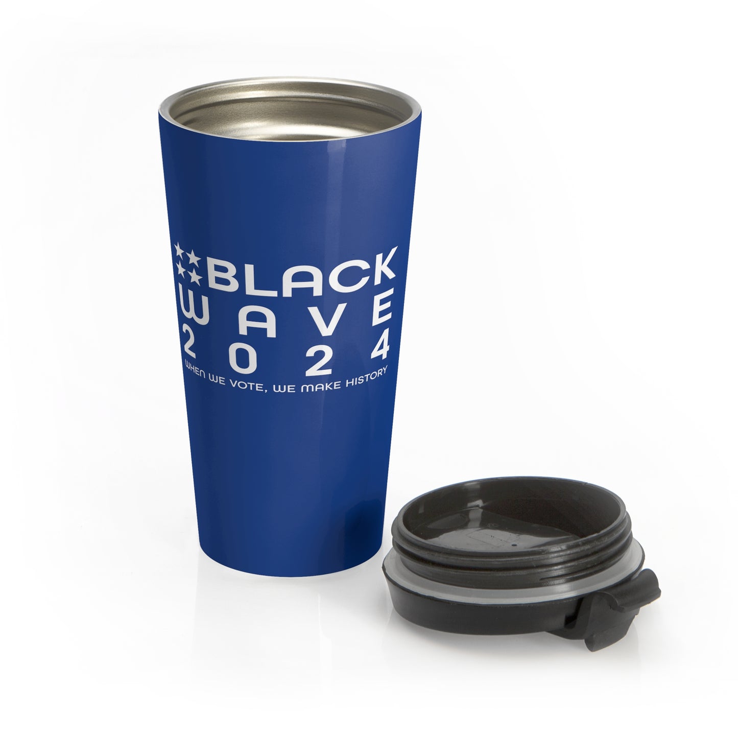 BLACKWAVE2024 - Stainless Steel Travel Mug