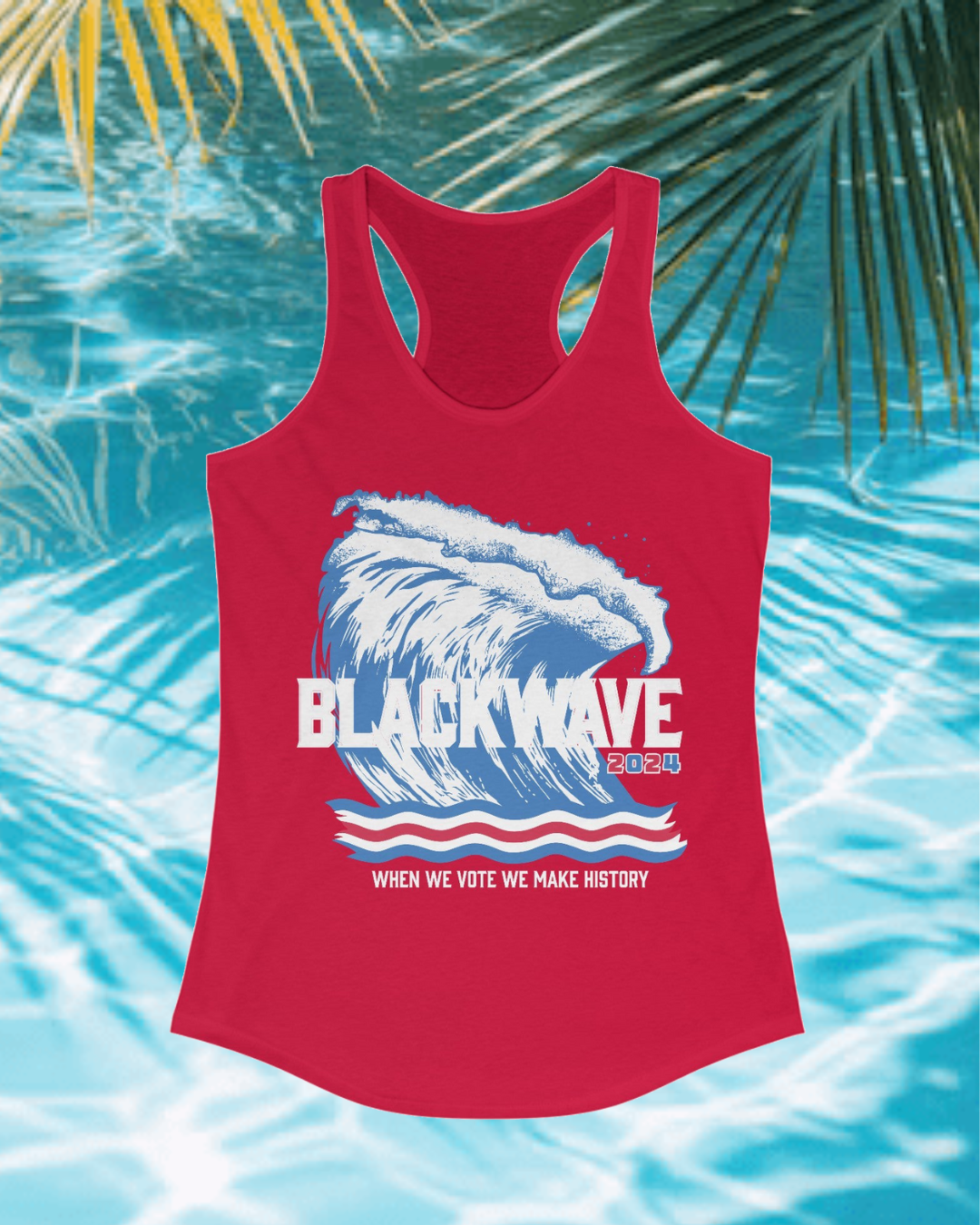 BlackWave2024 - Women's Ideal Racerback Tank