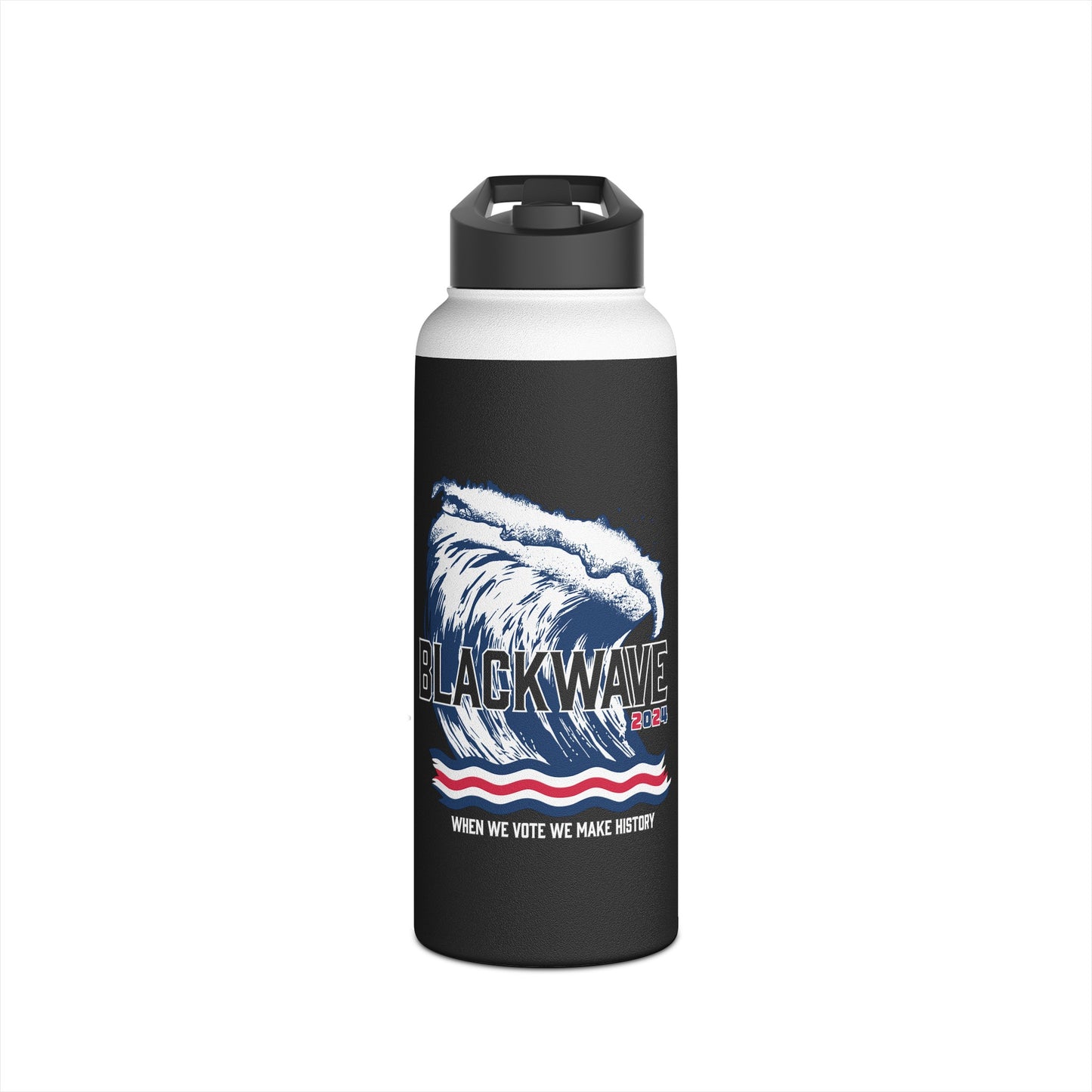 BlackWave2024 - Stainless Steel Water Bottle, Standard Lid