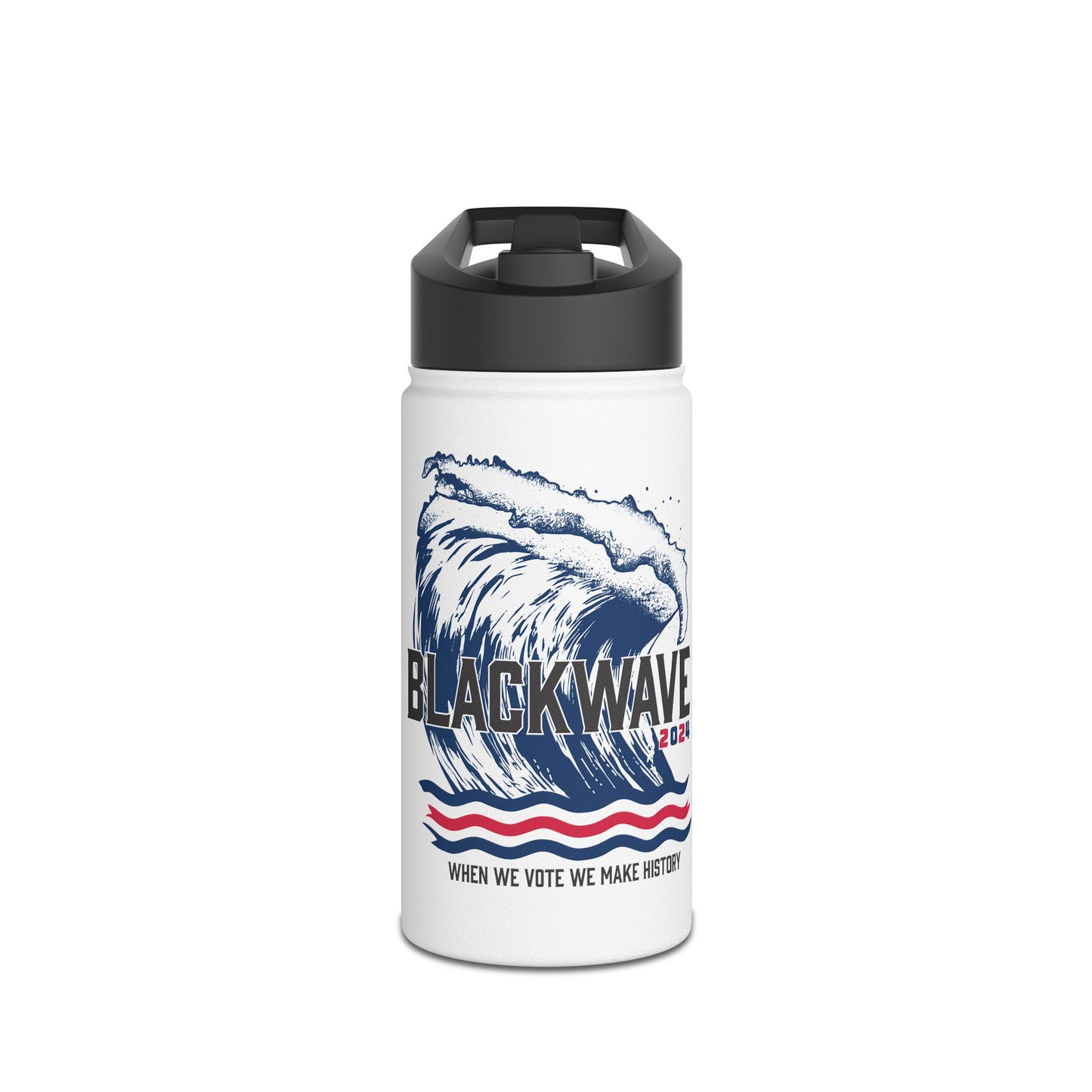 BlackWave2024 - Stainless Steel Water Bottle, Standard Lid