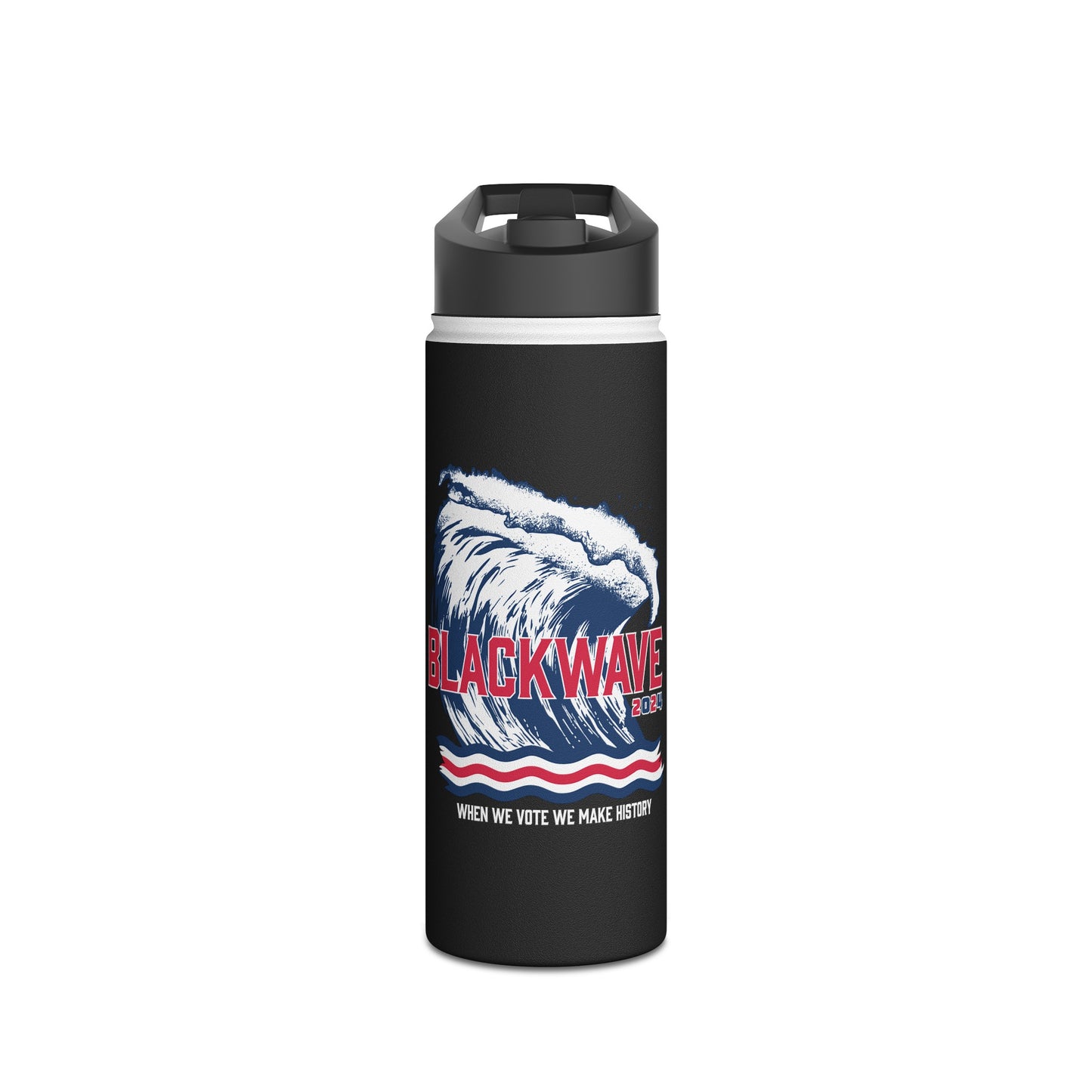 BlackWave2024 - Stainless Steel Water Bottle, Standard Lid