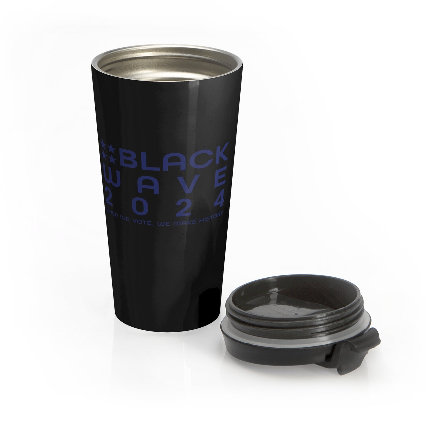 BLACKWAVE2024 - Stainless Steel Travel Mug