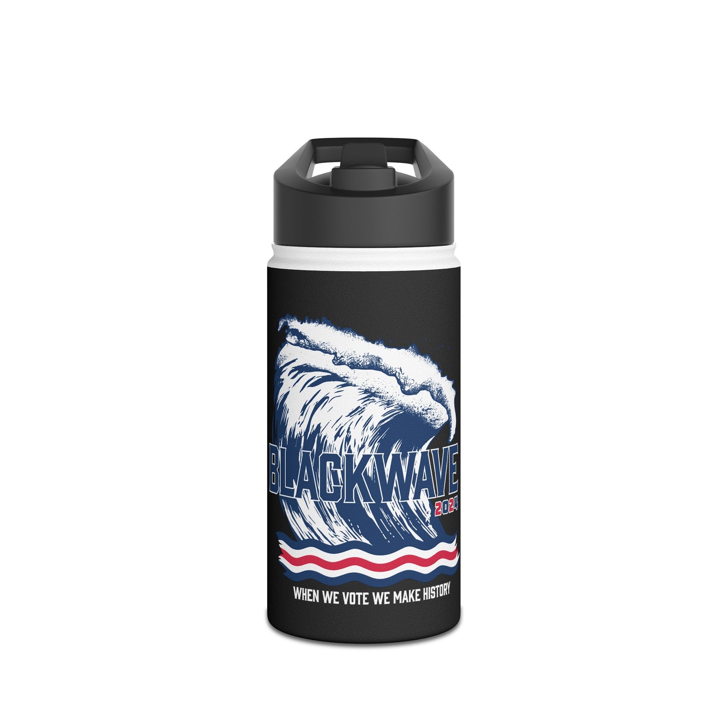 BlackWave204 - Stainless Steel Water Bottle, Standard Lid