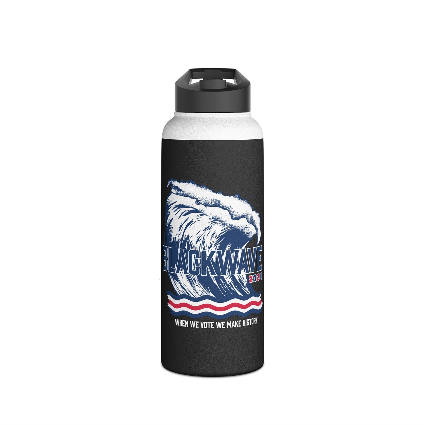 BlackWave204 - Stainless Steel Water Bottle, Standard Lid