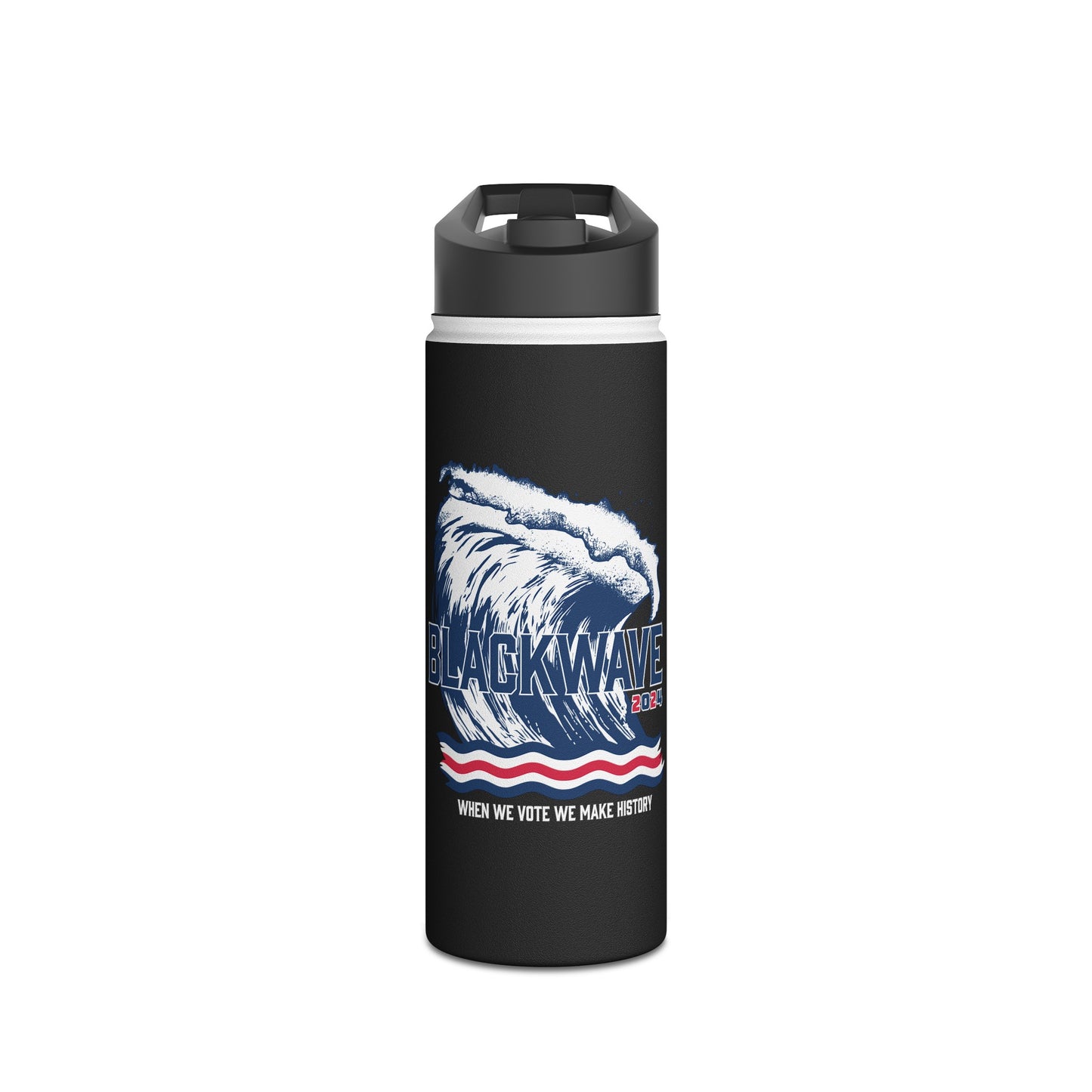 BlackWave204 - Stainless Steel Water Bottle, Standard Lid