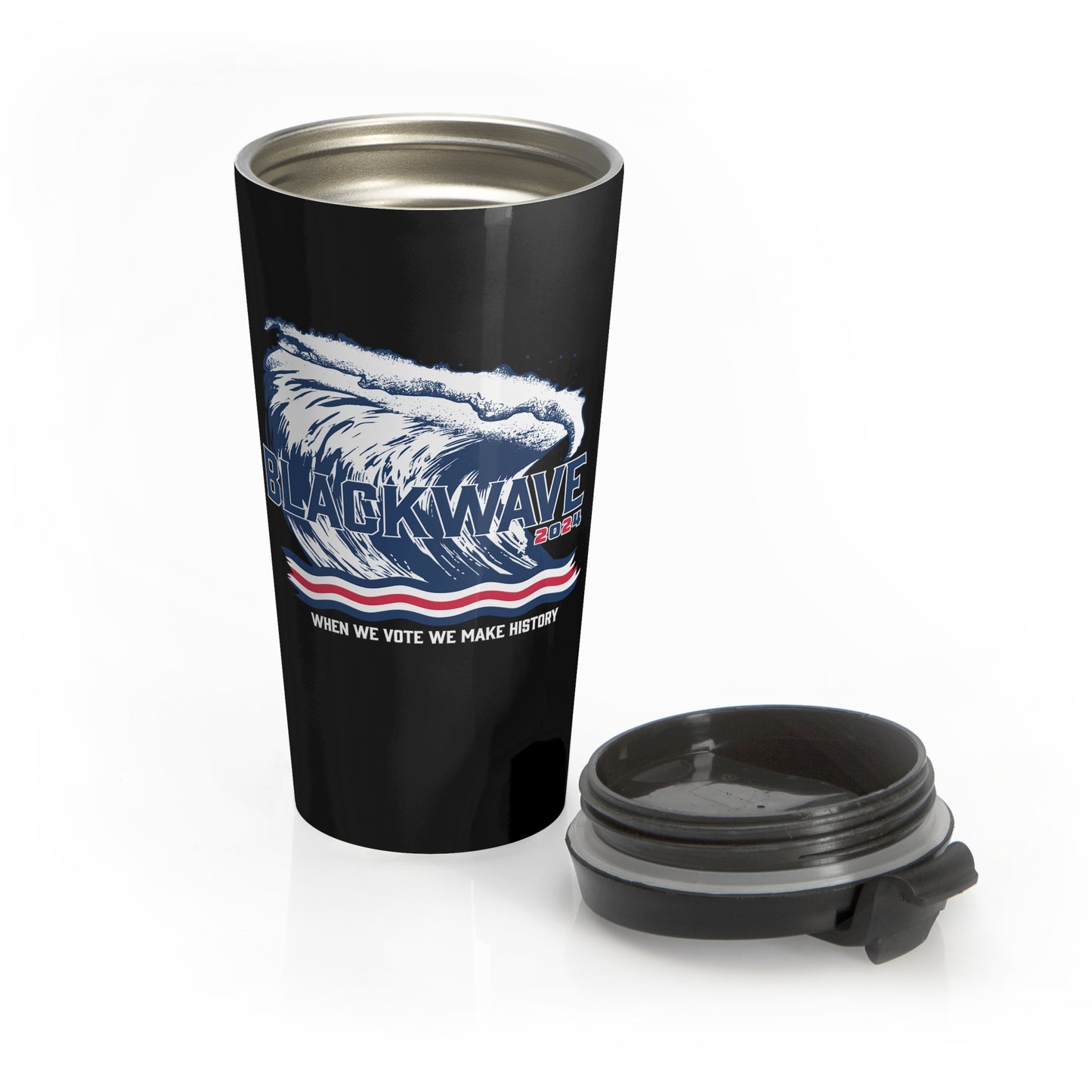 BlackWave2024 - Stainless Steel Travel Mug