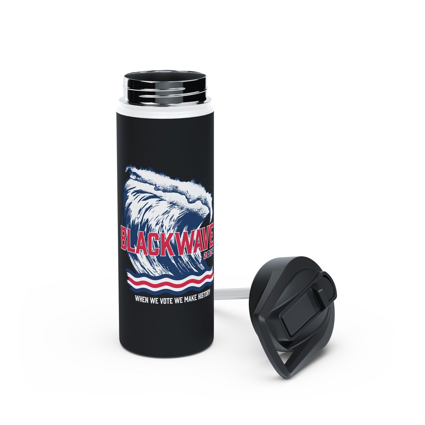 BlackWave2024 - Stainless Steel Water Bottle, Standard Lid