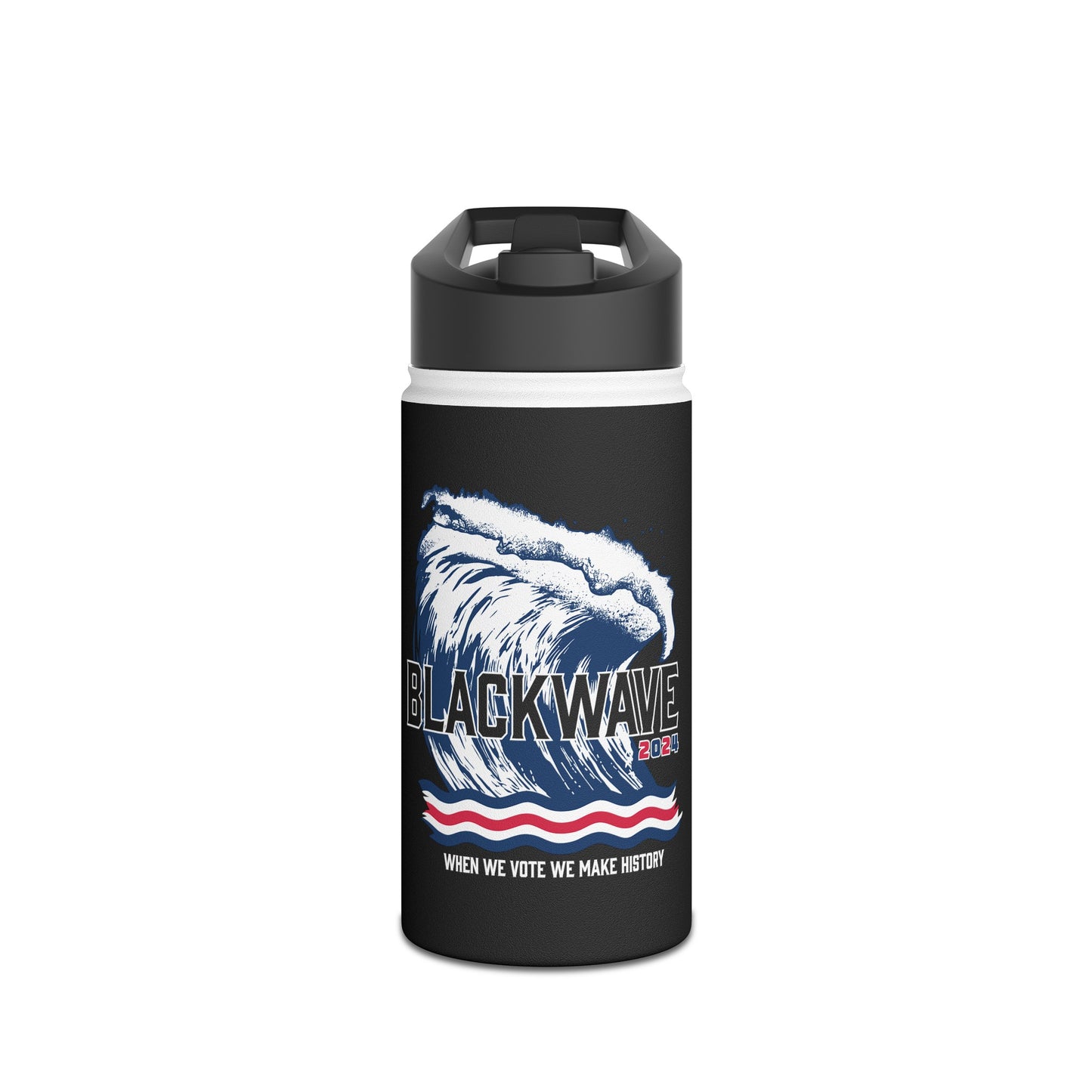 BlackWave2024 - Stainless Steel Water Bottle, Standard Lid