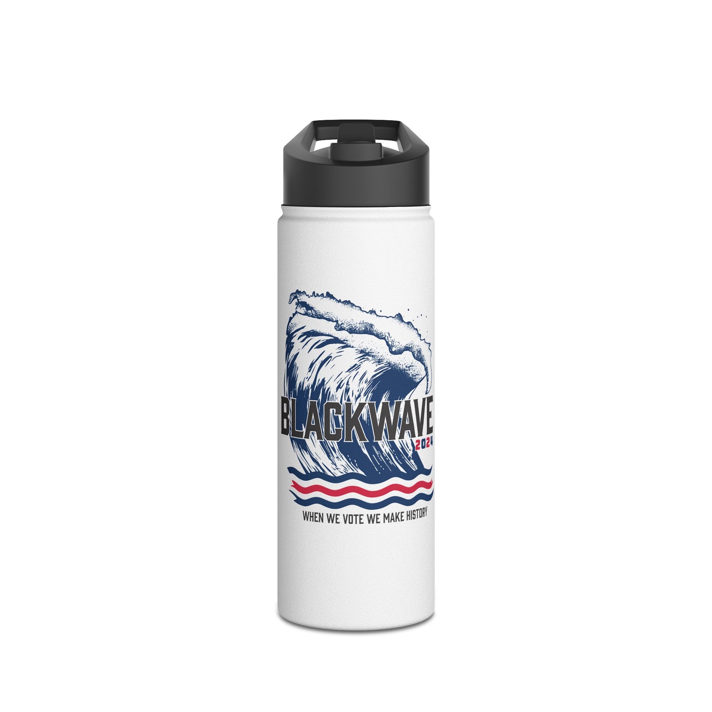 BlackWave2024 - Stainless Steel Water Bottle, Standard Lid