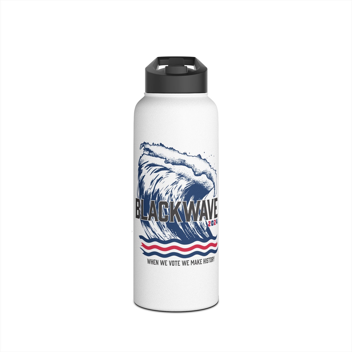 BlackWave2024 - Stainless Steel Water Bottle, Standard Lid