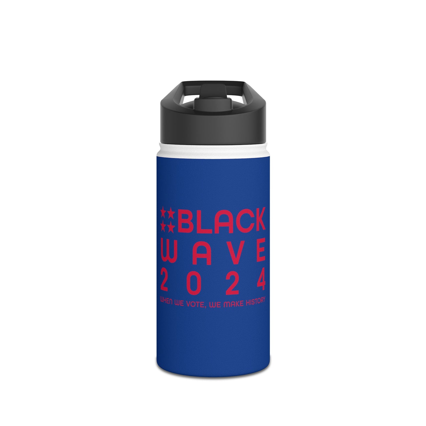 BLACKWAVE2024 - Stainless Steel Water Bottle, Standard Lid