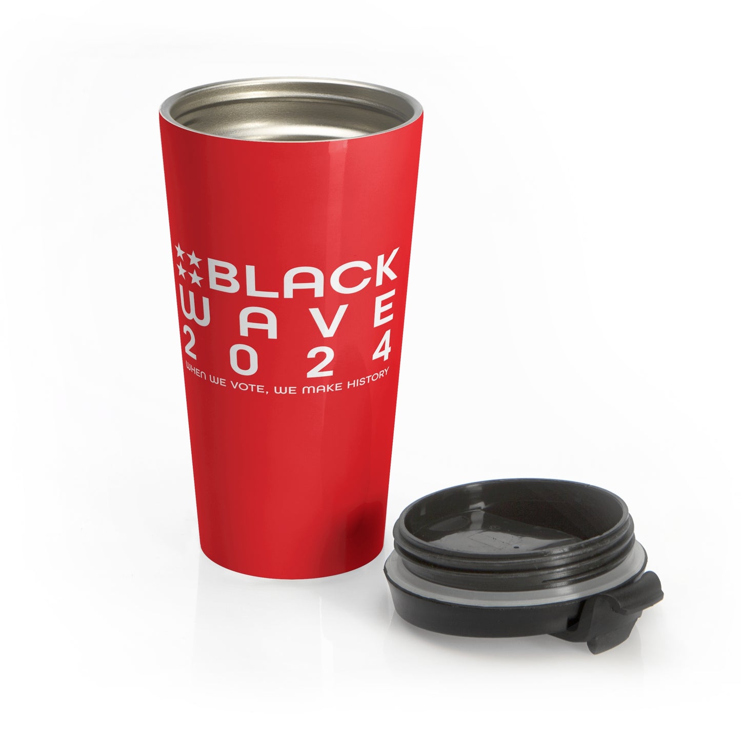 BLACKWAVE2024 - Stainless Steel Travel Mug