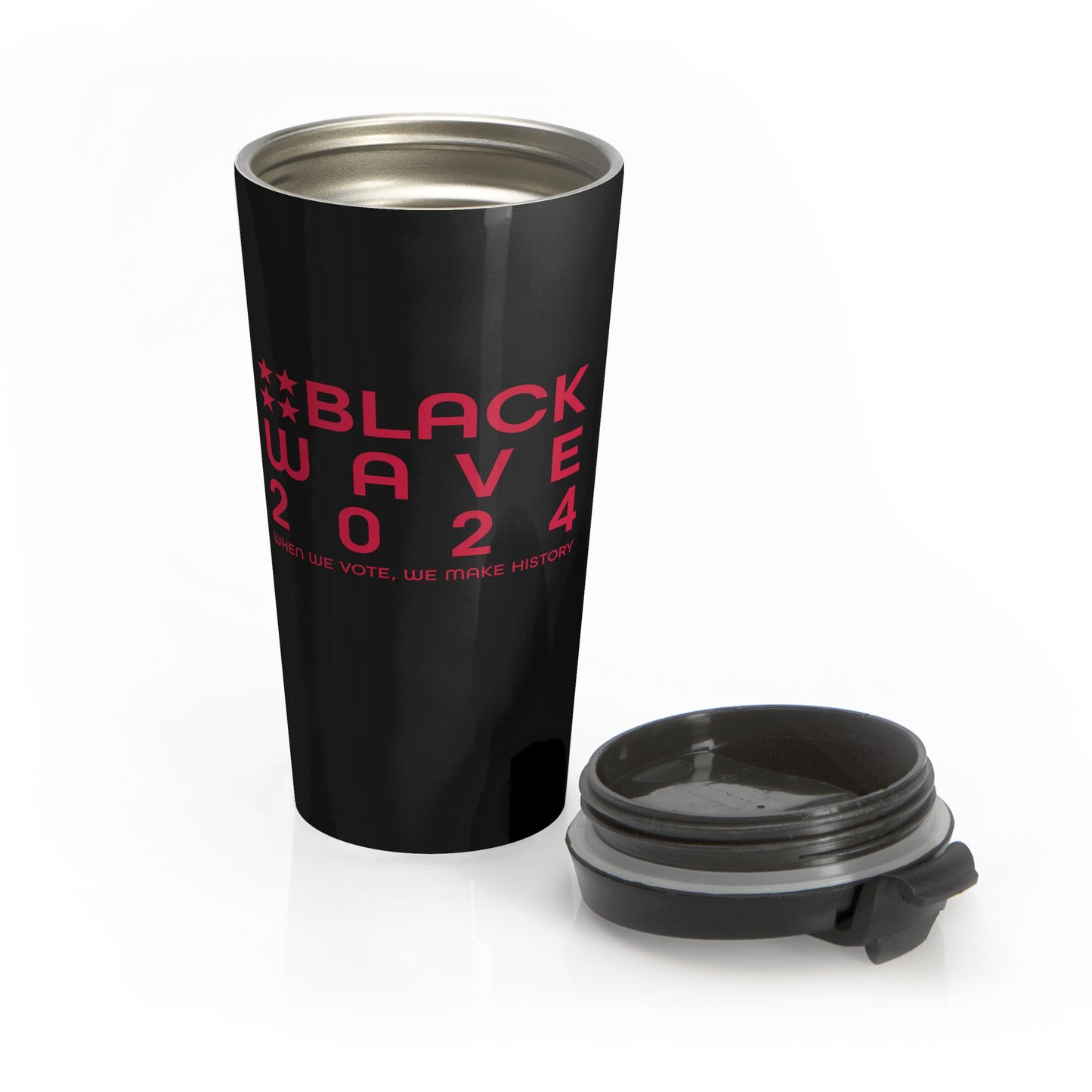 BLACKWAVE2024 - Stainless Steel Travel Mug