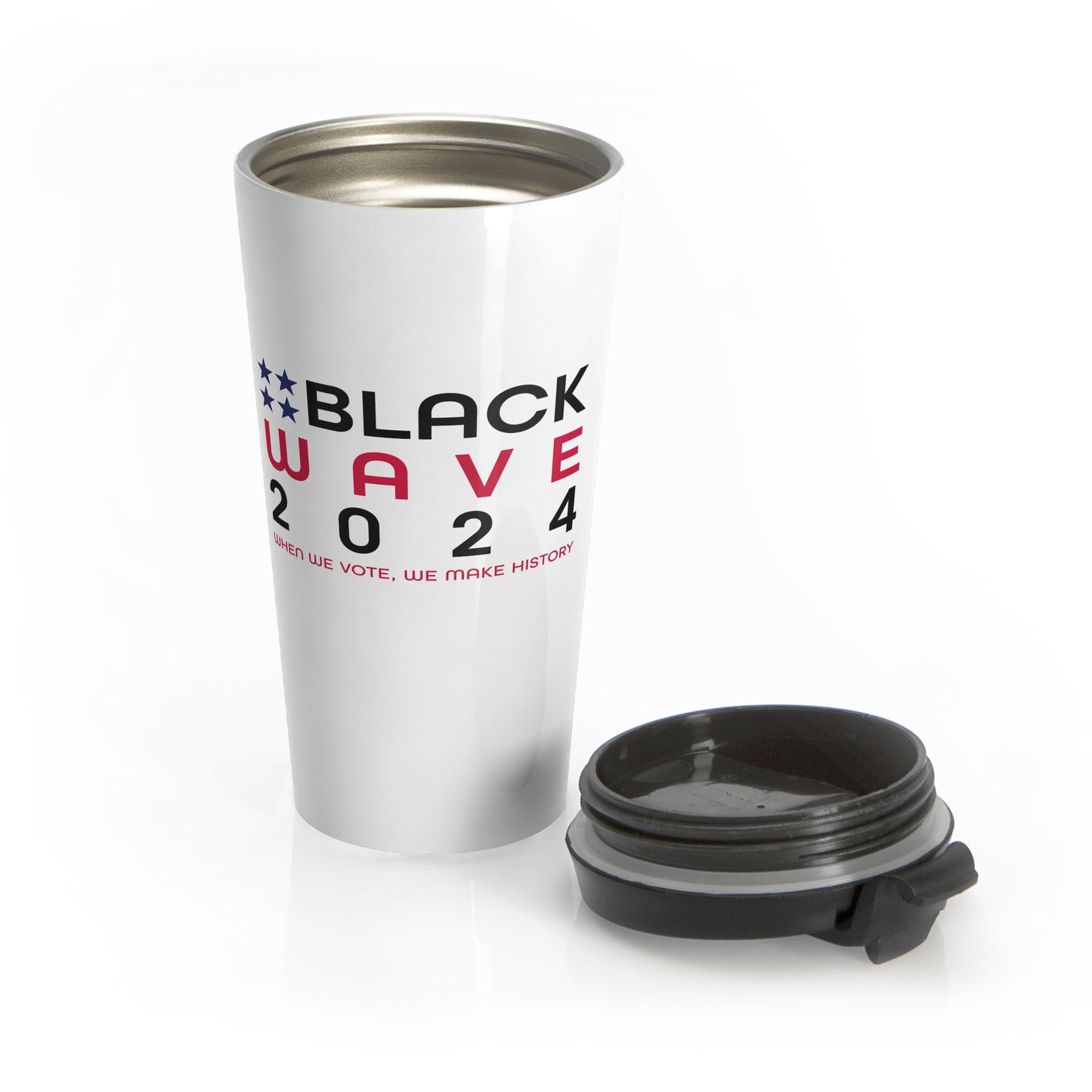 BLACKWAVE2024 - Stainless Steel Travel Mug