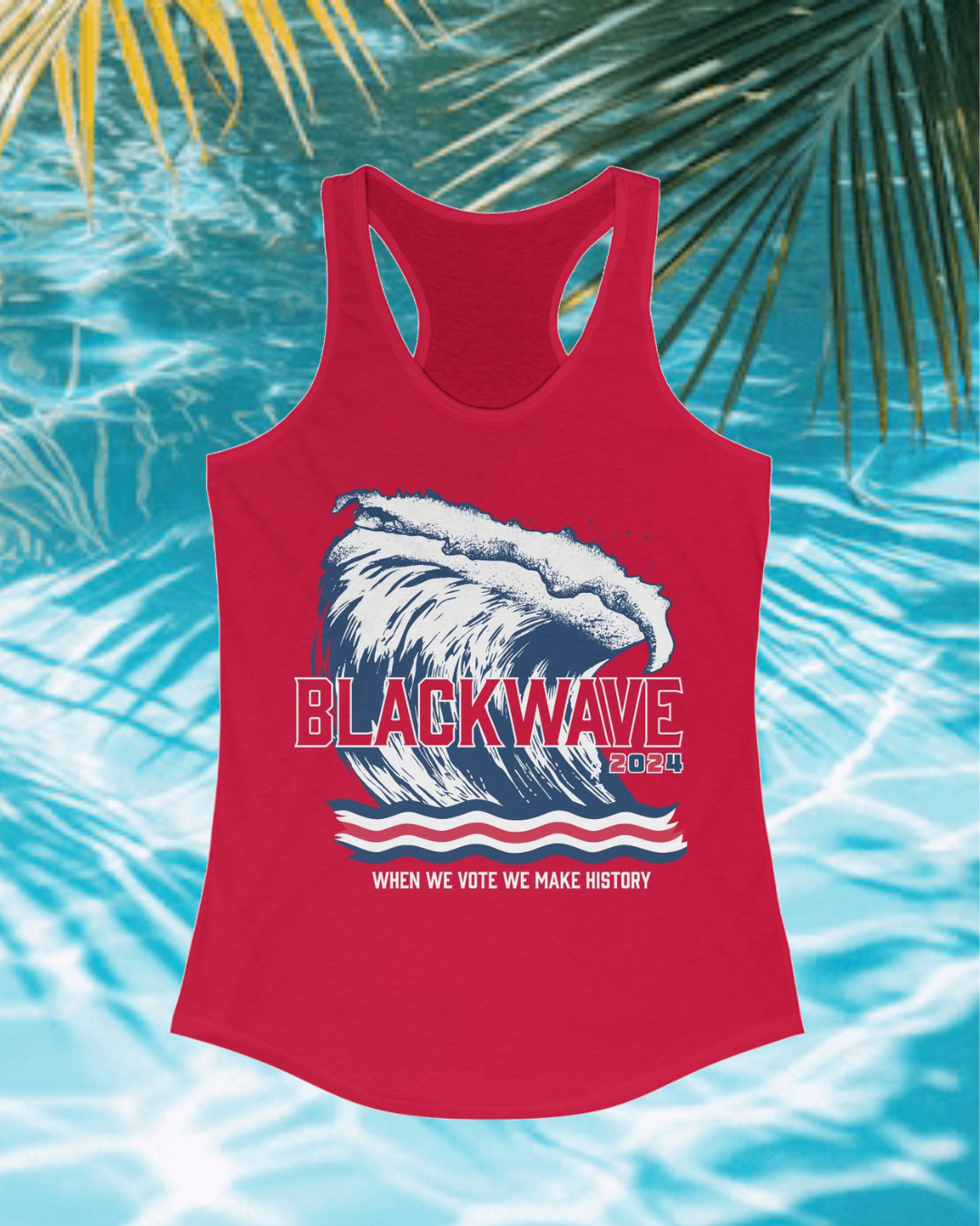 BlackWave2024 - Women's Ideal Racerback Tank