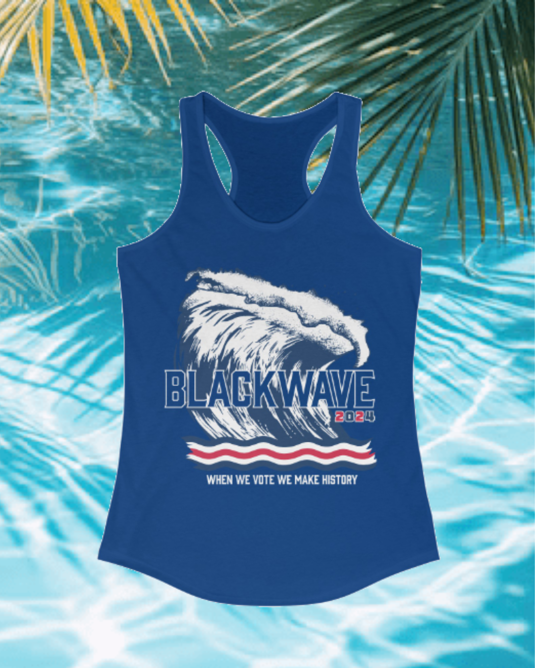 BlackWave2024 - Women's Ideal Racerback Tank