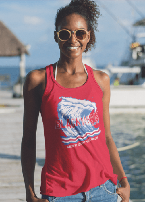 BlackWave2024 - Women's Ideal Racerback Tank