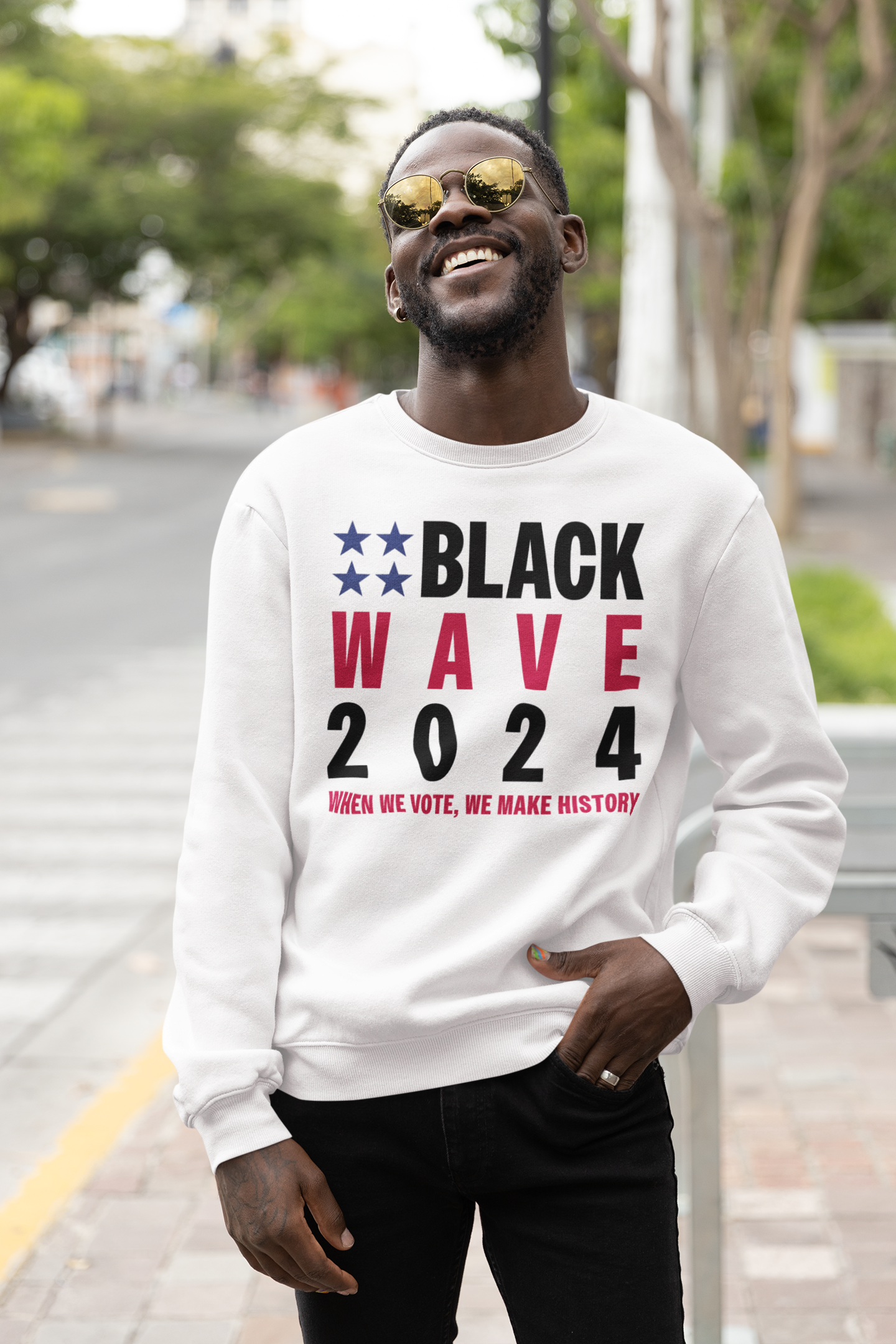 BLACKWAVE2024 - Unisex DryBlend® Crewneck Sweatshirt