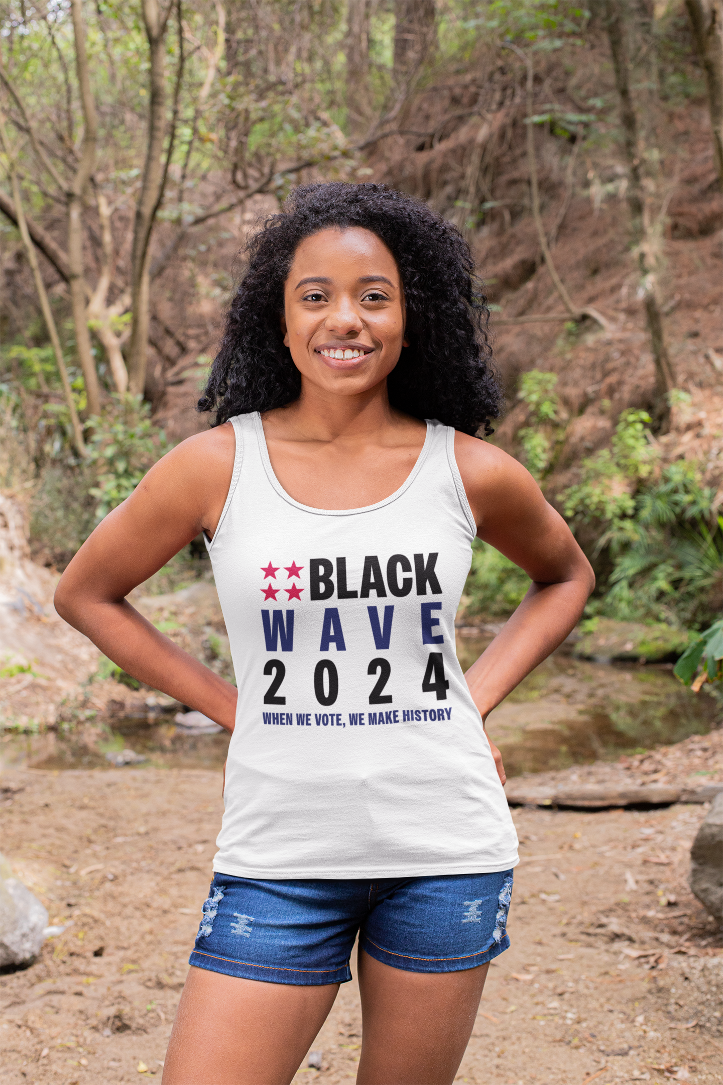 BLACKWAVE2024 - Women's Ideal Racerback Tank