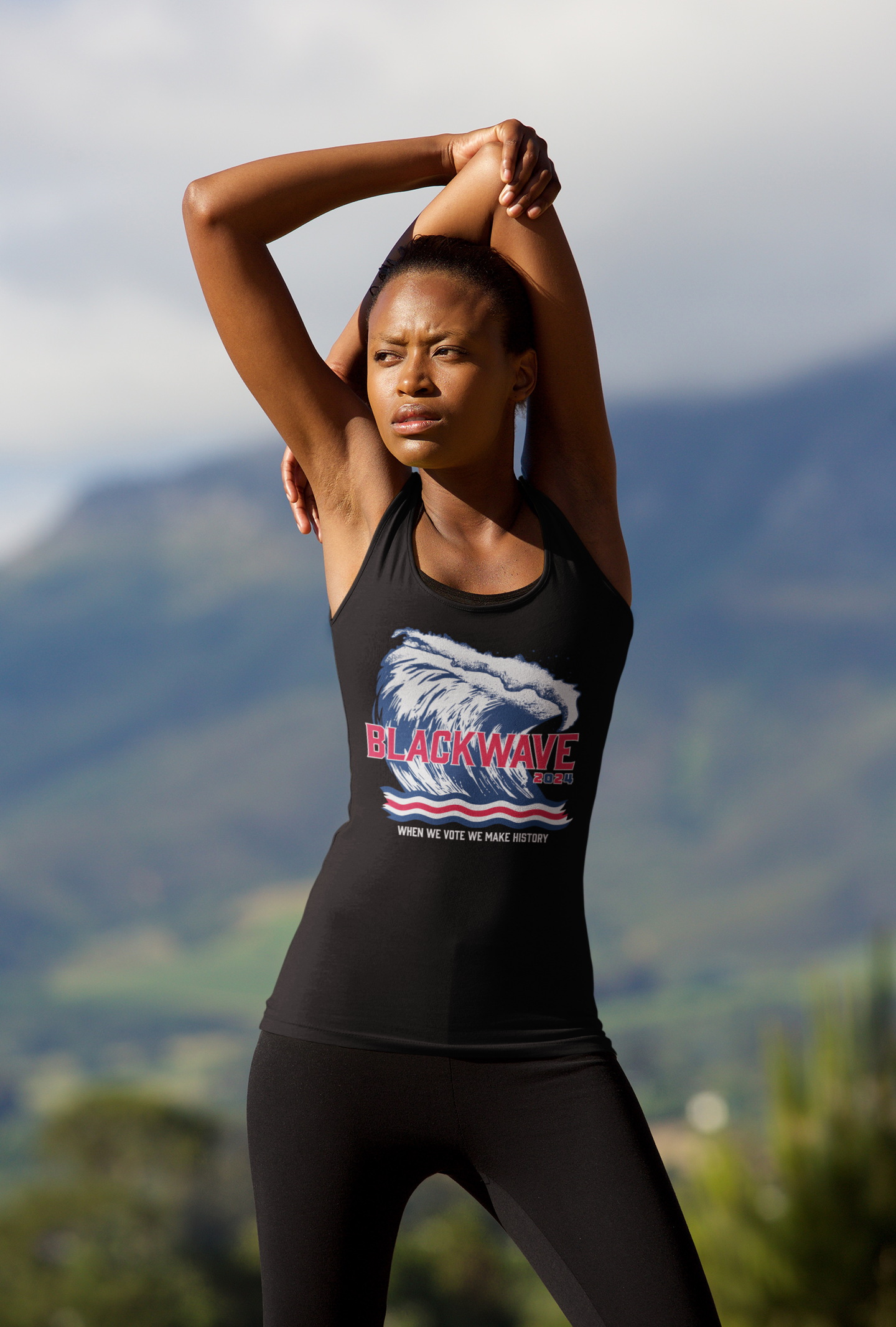 BlackWave2024 - Women's Ideal Racerback Tank