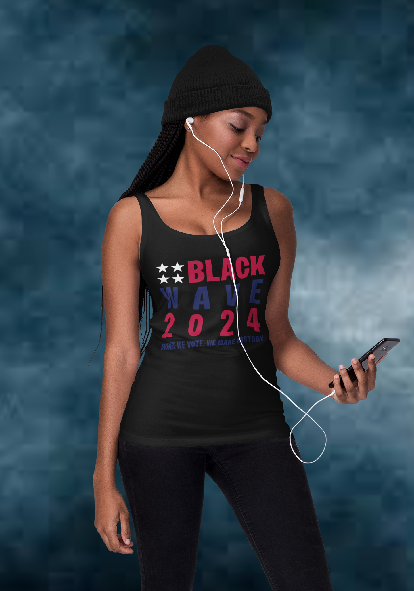 BLACKWAVE2024 - Women's Ideal Racerback Tank