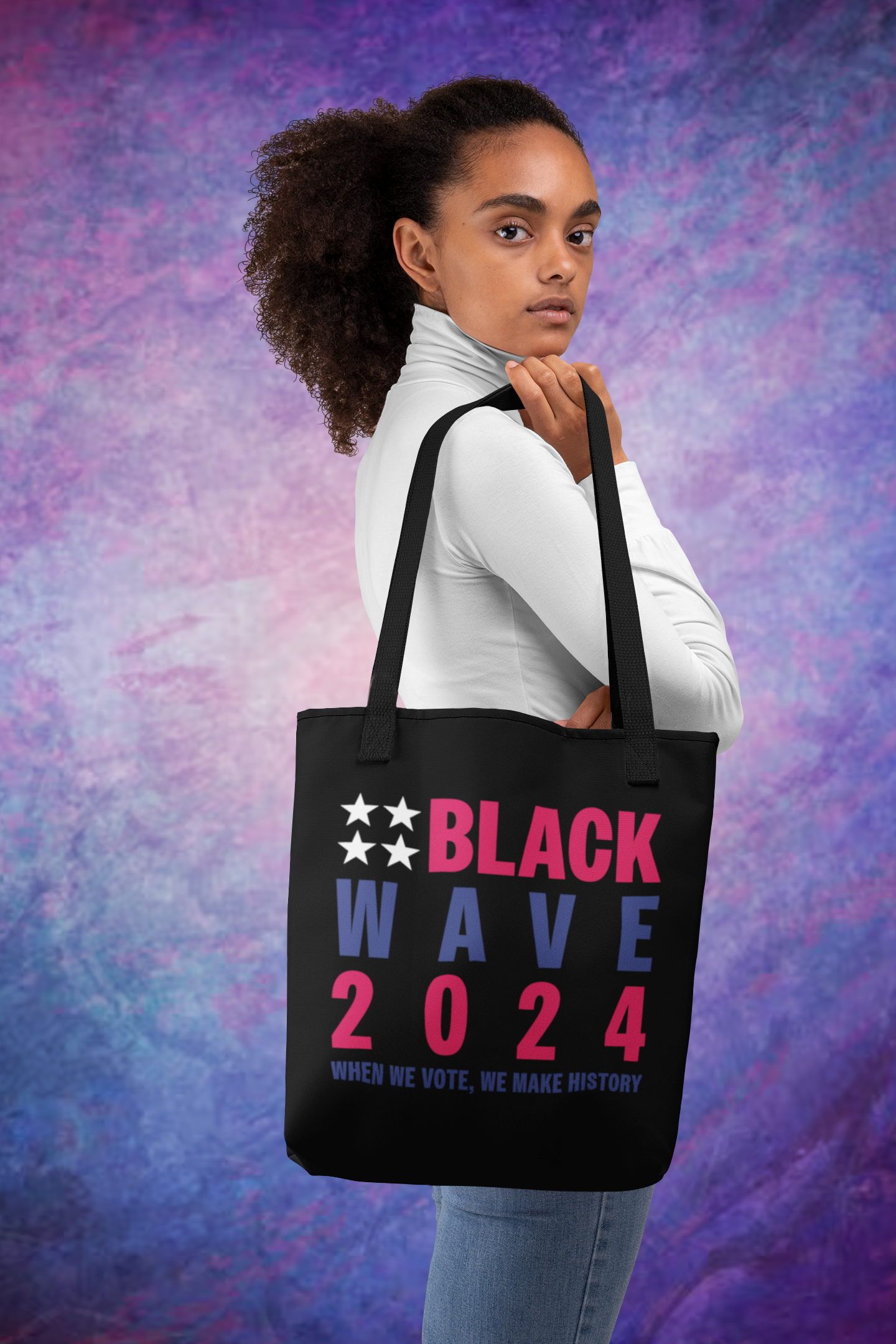 BLACKWAVE2024 - Cotton Canvas Tote Bag